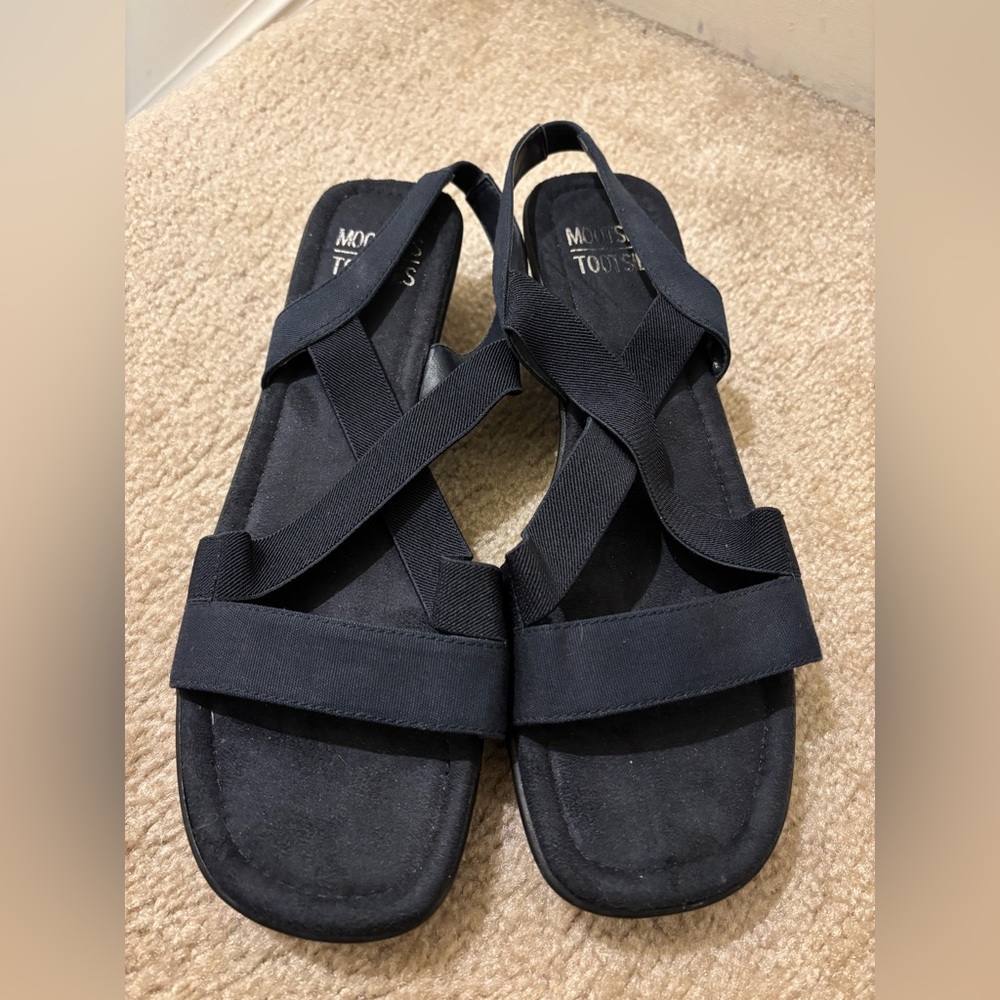 Mootsies Tootsies Blue Sandals with Crisscross Straps 11M